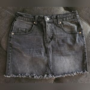 Wild Fable Faded Black Denim Mini Skirt